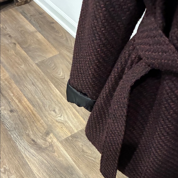 INC International Concepts Dark Brown Belted Coat - Picture 3 of 8